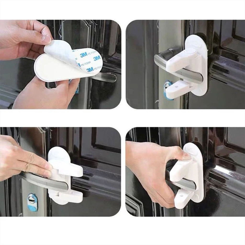 Serrure Anti-Overture Bloque-portes et Fenêtres pour Enfants 3Pcs