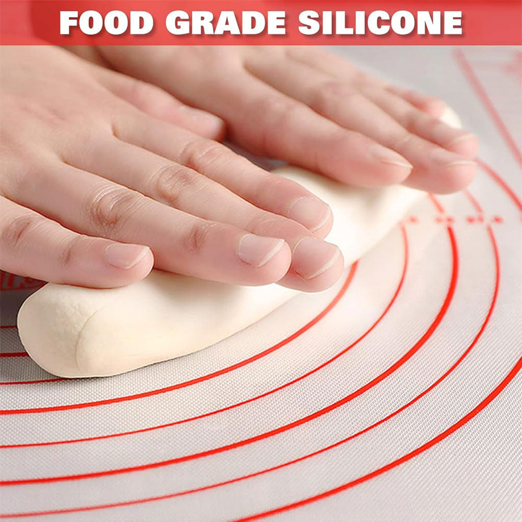 Tapis de pâtisserie en silicone avec graduations pour étaler la pâte – بساط تحضير الحلويات