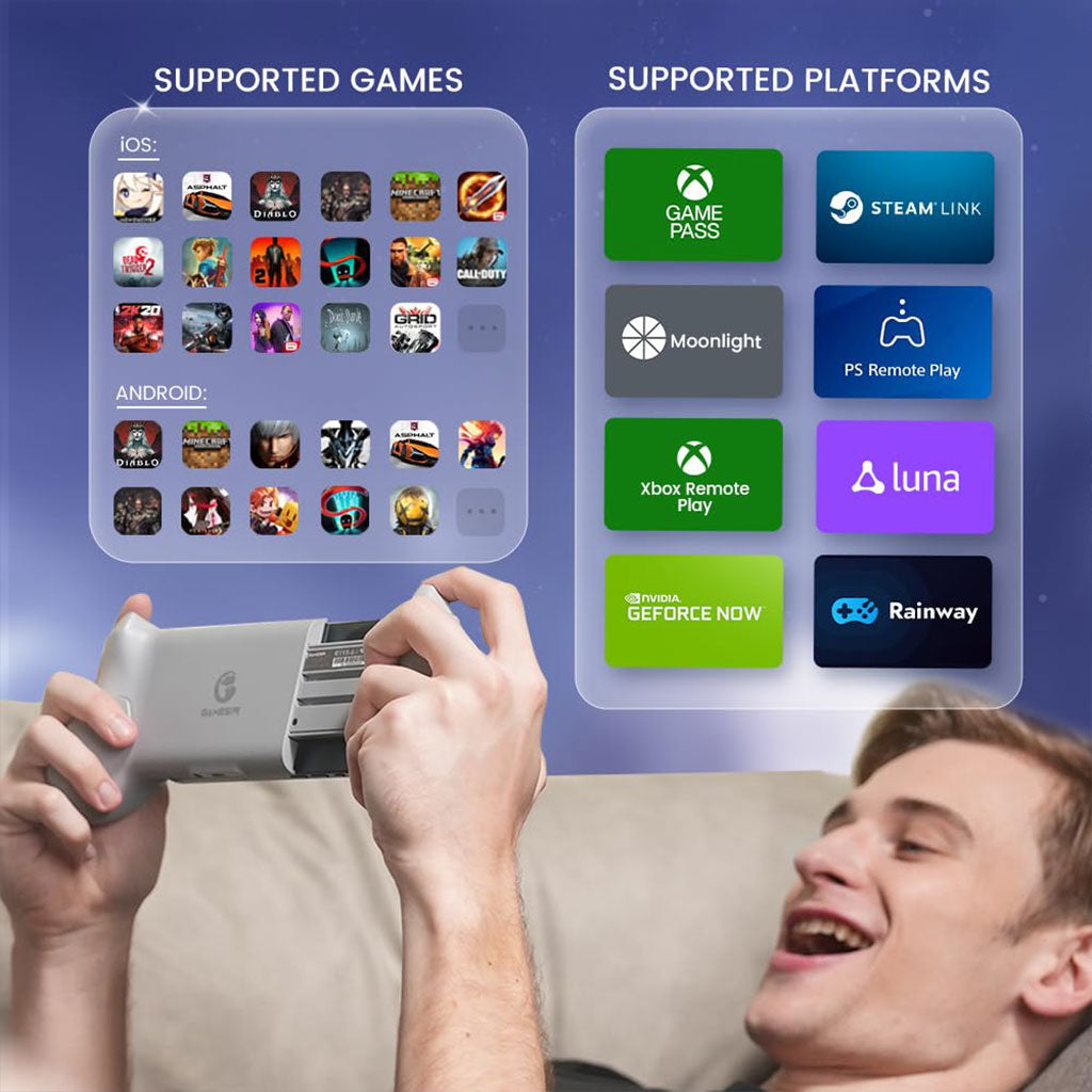 Manette de jeu mobile GameSir G8 Galileo Type-C pour Android et iPhone 15