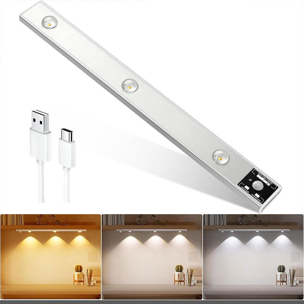 Lampe LED Rechargeable avec Détecteur De Mouvement Intérieur 3 Modes – مصباح مناطق ضيقة بعدة أوضاع