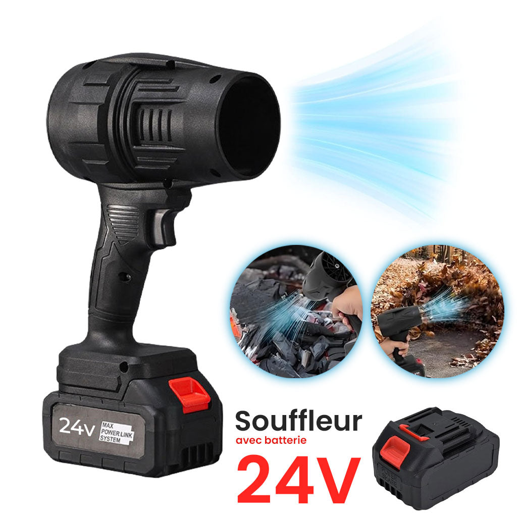 Souffleur à Jet Turbo Portable avec Batterie Lithium 24V- نافخ هواء جد قوي