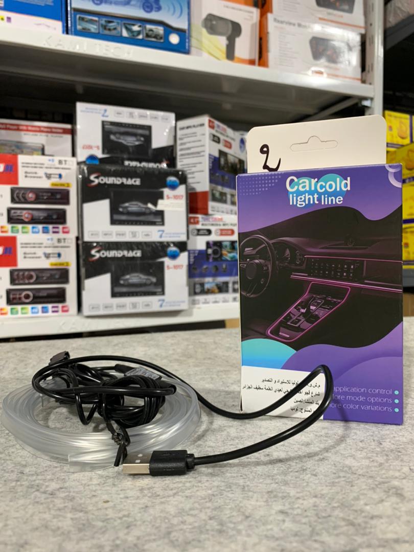 Bande lumineuse Fibre optique Led fluo RGB USB pour intérieur de voiture
