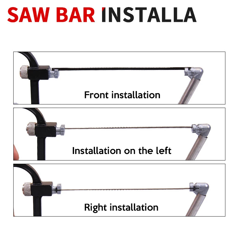 Scie à Arc Scie Manuelle Réglable Professionnelle Pvc Bois Fer 3 Fonctions De Réglage