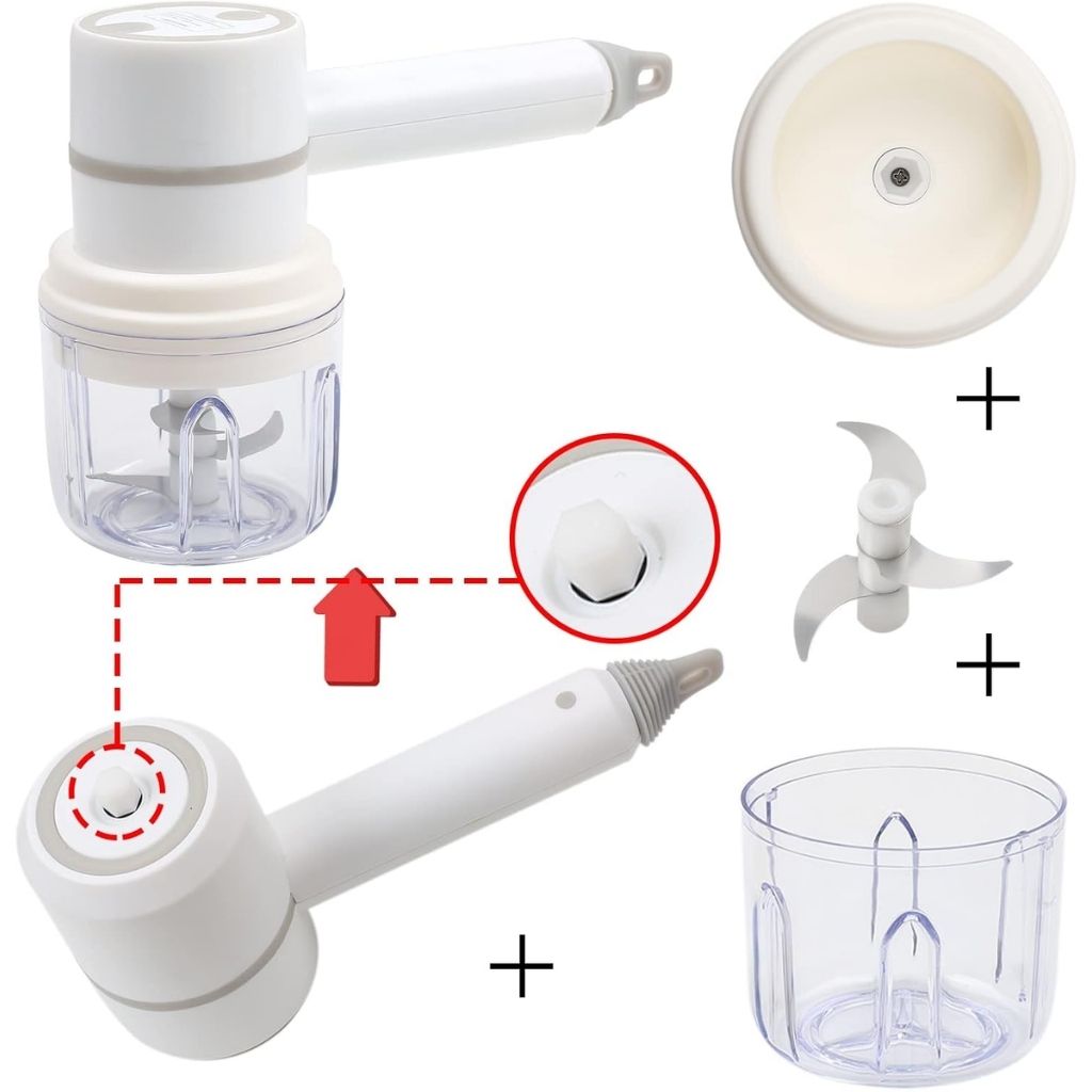 Batteur de Cuisine 6en1 Multifonction avec Plusieurs Têtes – جهاز تحضير الطعام وفرشاة تنظيف