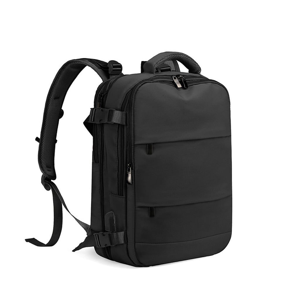 Sac à dos de voyage grande capacité avec plusieurs compartiments extensible L-263 - Noir