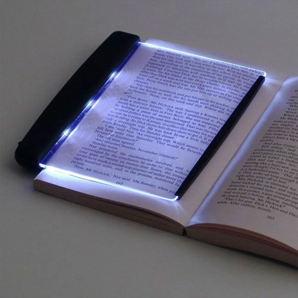 Panneau lumineux en acrylique transparent idéal pour éclairer les pages d’un livre