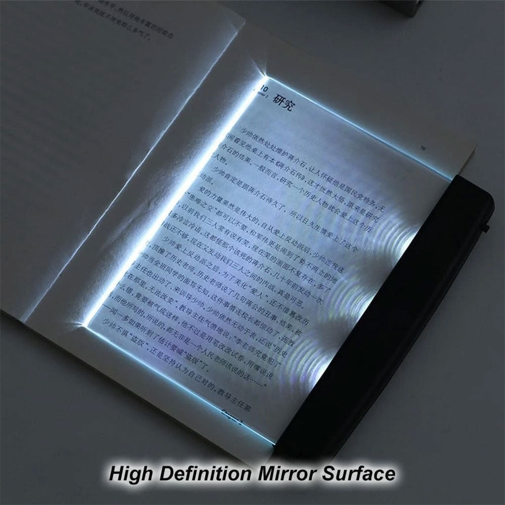 Panneau lumineux en acrylique transparent idéal pour éclairer les pages d’un livre