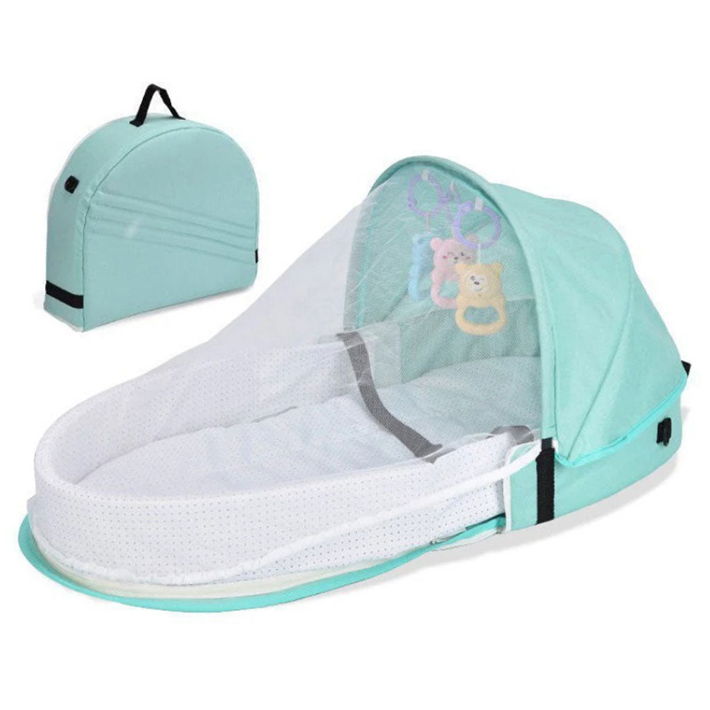 Lit et sac à langer pour enfants avec moustiquaire et auvent – سرير أطفال سهل النقل مع ناموسية مدمجة