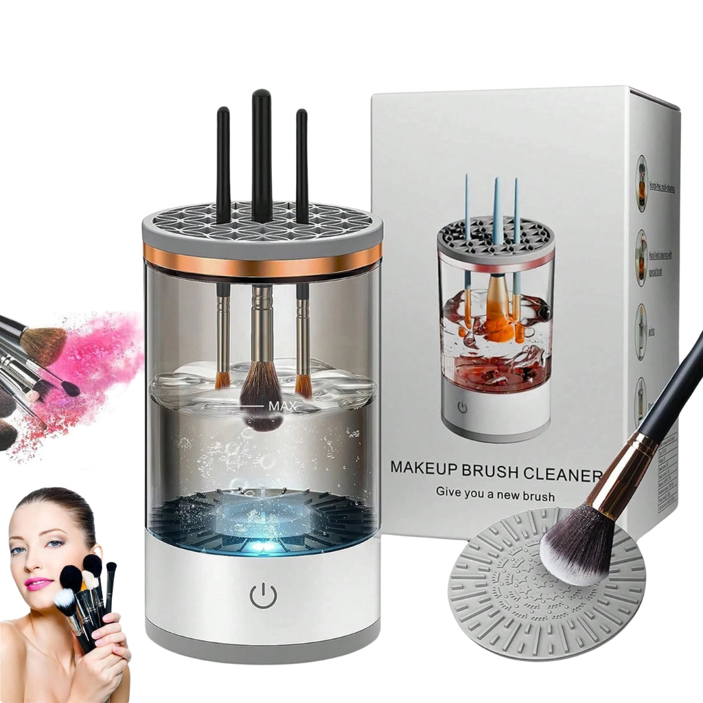 Machine de nettoyage de pinceaux maquillage électrique portable 3en1 - منظف ​​ومجفف فرش المكياج الأوتوماتيكي