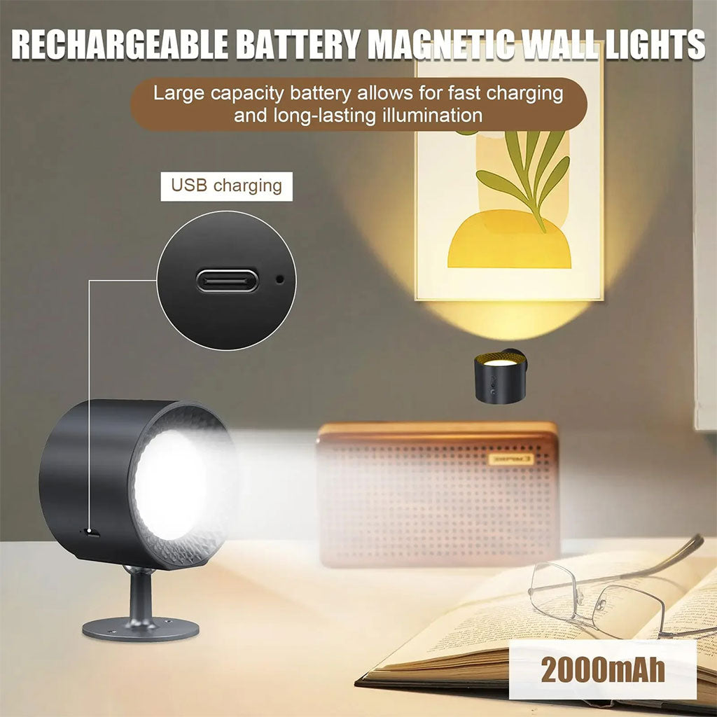Applique murale Double Tète avec 3 températures de couleur et 3 niveaux de luminosité 1Pcs – مصباح حائط مثالي لغرف النوم
