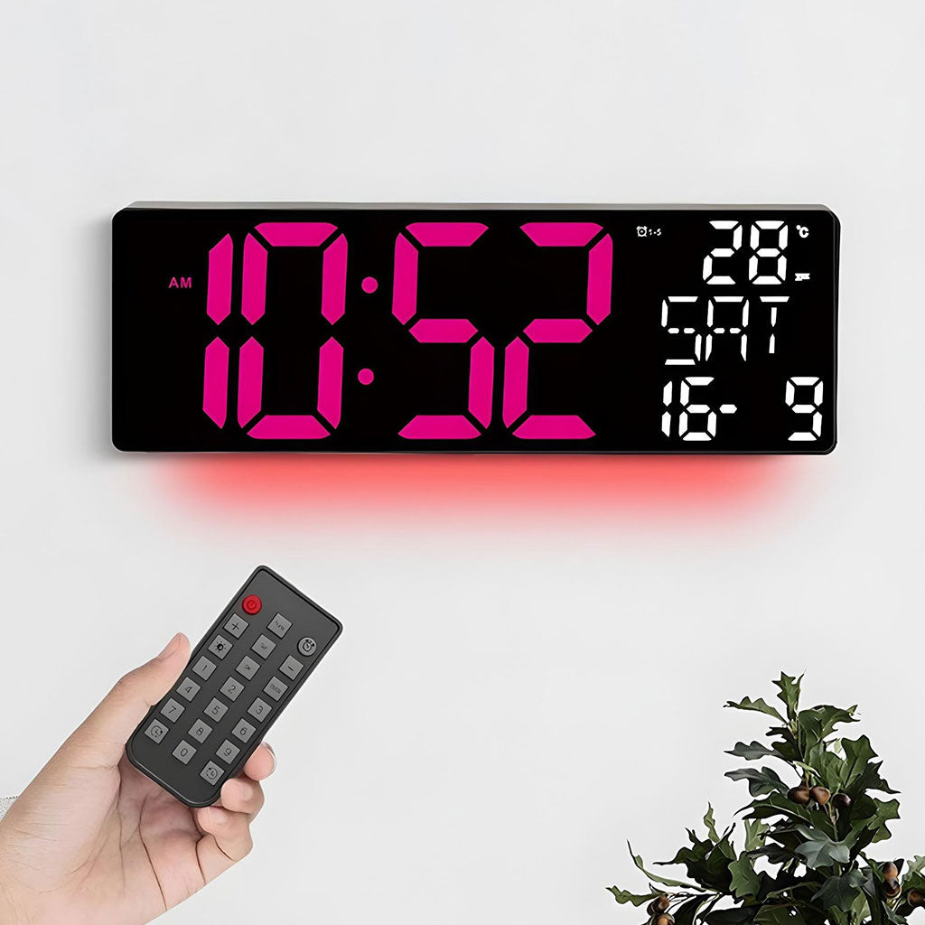 Horloge Numérique Murale LED à Éclairage Inférieur – ساعة رقمية للحائط و المكتب بإضاءة سفلية