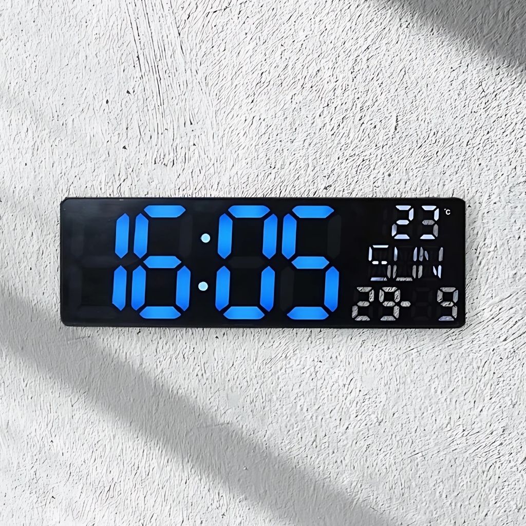 Horloge Numérique Murale LED à Éclairage Inférieur – ساعة رقمية للحائط و المكتب بإضاءة سفلية