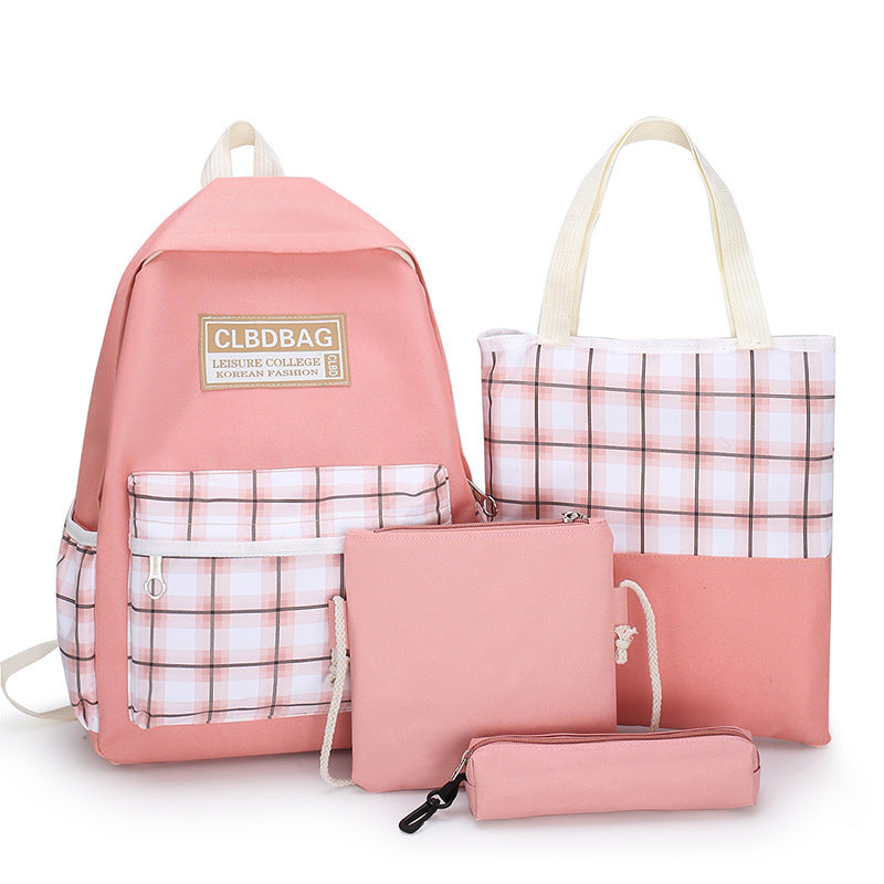 Ensemble scolaire CLBD Bag 4 en 1 sac à dos, sac, trousse , trousse à crayons - Rose