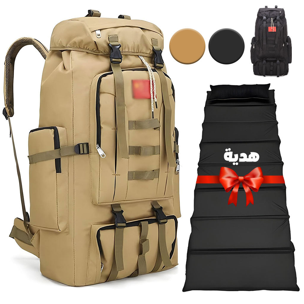 Sac à dos de randonnée tactique KIDOT 100L SDM08 + Matelas pliable Cadeau