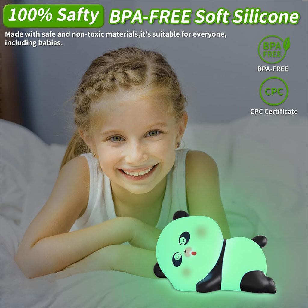 Veilleuse en forme de panda mignon pour enfants 7 couleurs