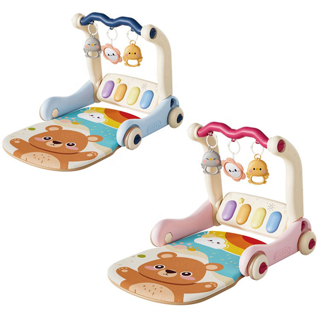 Tapis d’éveil et Trotteur avec piano 3en1 pour enfants – بساط ألعاب ومشاية للأطفال