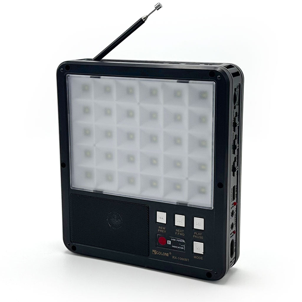 💡 لمبة شمسية متعددة الاستعمالات RX-1066BT – ضو + راديو FM + بلوتوث + USB + باوربانك