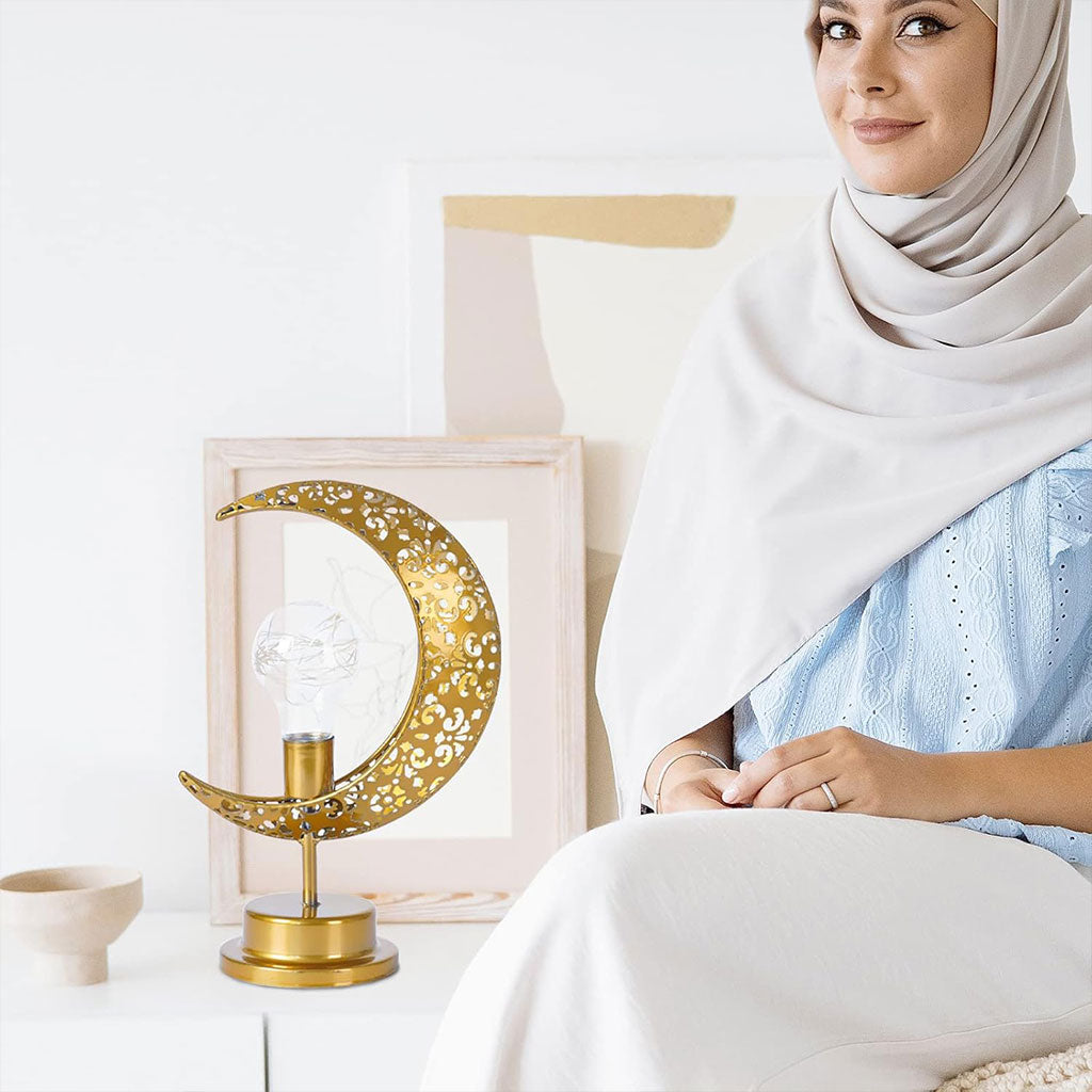 Lampe de table LED en forme de lune décoration Ramadan – مصباح ديكور رمضان