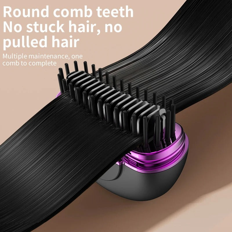 Mini Brosse à lisser électrique sans fil avec 3 réglages de chaleur – مشط حراري حجم صغير ومحمول