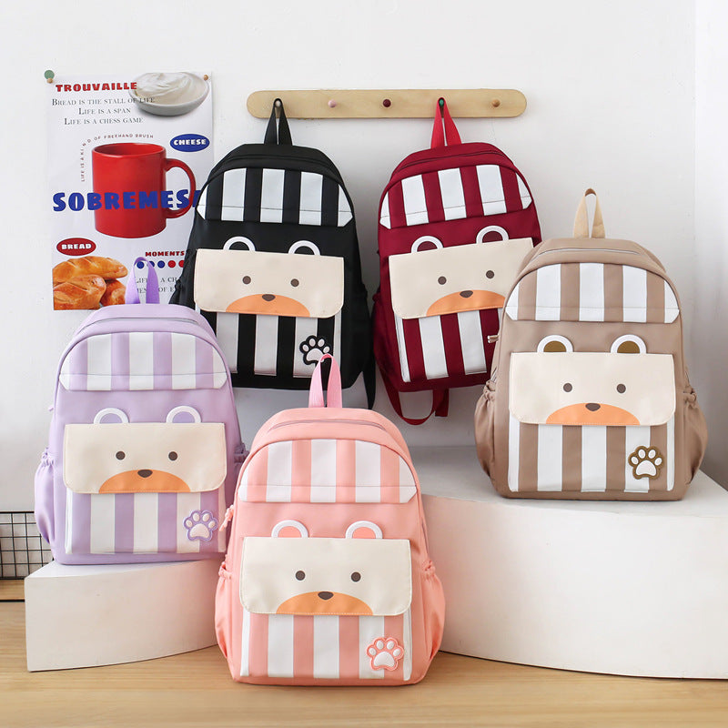 Ensemble de sacs d’école Kawai pour adolescents 3Pcs Ours Mauve – محفظة 3 قطع كاواي بنفسجي