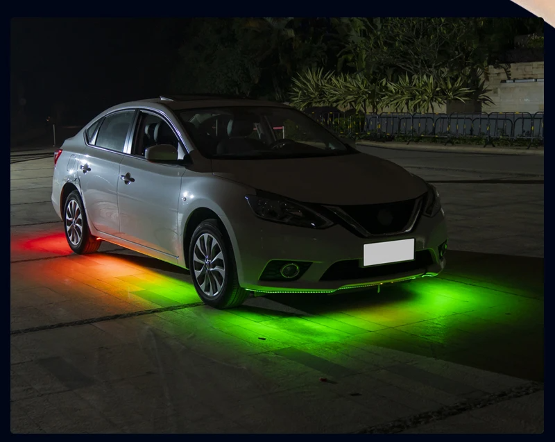 App Smart Bande lumineuse Neon RGB de chassis avec capteur de son Underglow pour voiture 12V