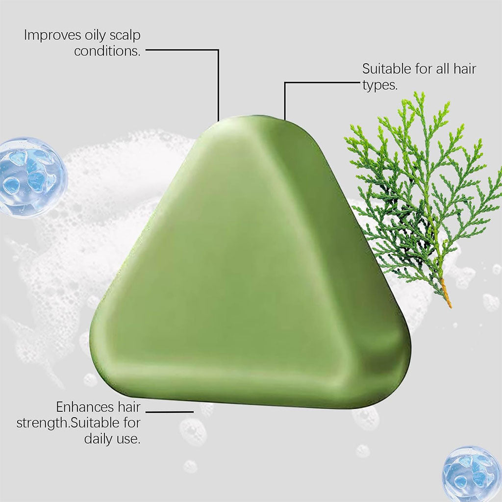 Seven Green shampoing solide à mousse dense pour des cheveux brillants et forts – الصابون الصيني الأخضر