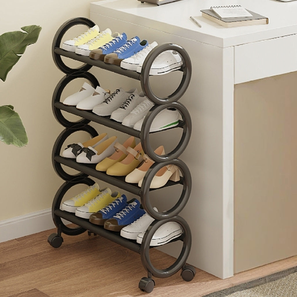 Étagère à Chaussures Design Compact avec Roulettes – حامل أحذية مبتكر متنقل