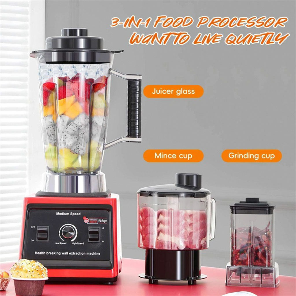Soni Five Mixeur Blender Multifonction 3en1 Ultra Puissant 7500W avec 8 Lames en Acier Inoxydable