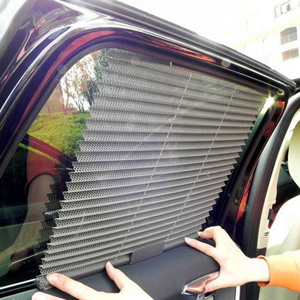 Rideau pare-soleil rétractable pour vitres de voiture 4Pcs – واقي الشمس في السيارة