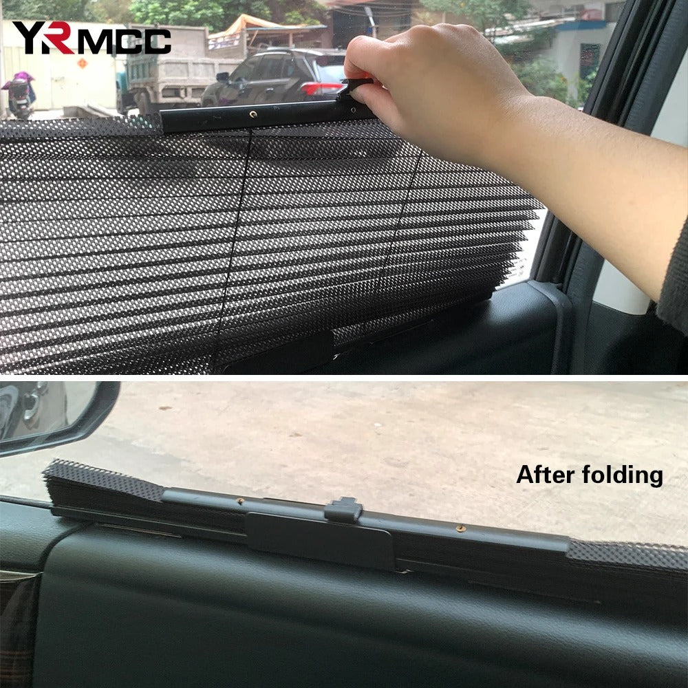 Rideau pare-soleil rétractable pour vitres de voiture 2Pcs – واقي الشمس في السيارة
