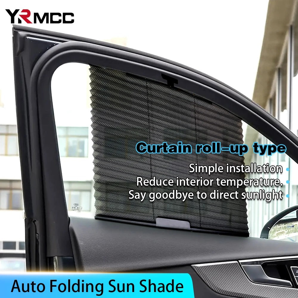 Rideau pare-soleil rétractable pour vitres de voiture 2Pcs – واقي الشمس في السيارة
