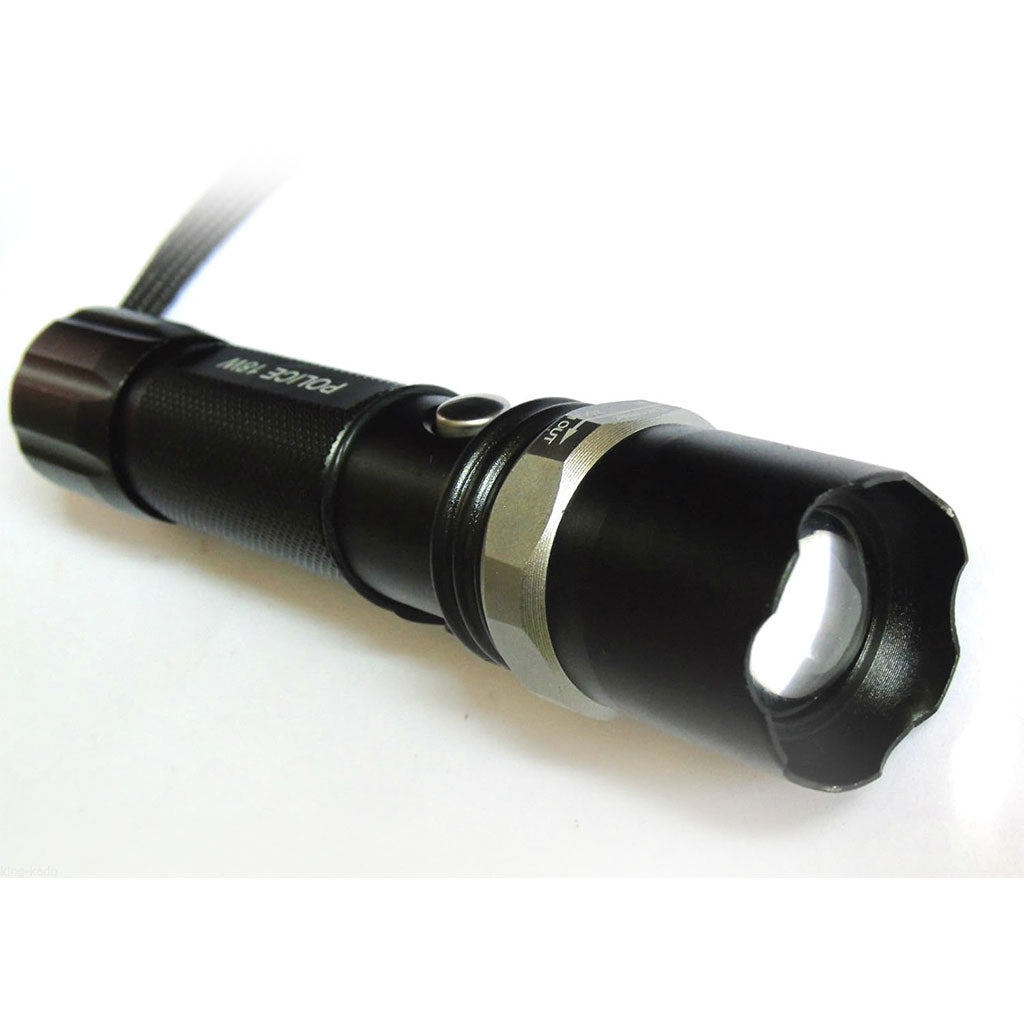 Lampe Torche LED SWAT Multifonction Zoom Réglable et 3 Modes d’Éclairage – مصباح يدوي قابل للشحن