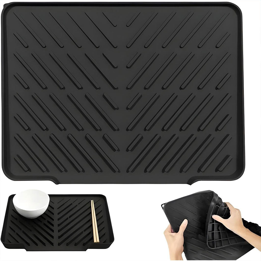 Tapis d’égouttage de vaisselle en silicone antidérapant – بساط تقطير الأواني