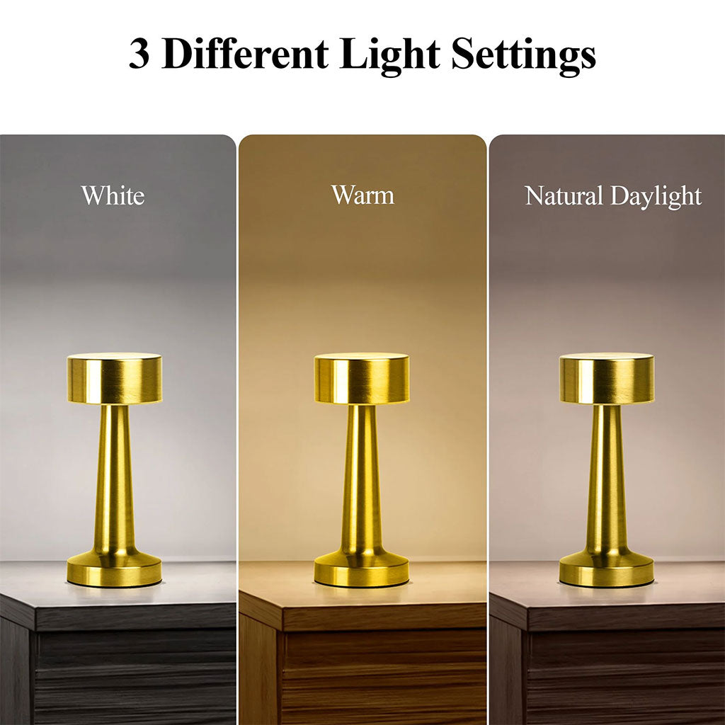 lampe de table LED avec capteur tactile et 3 modes d’éclairage à intensité variable – مصباح ديكور