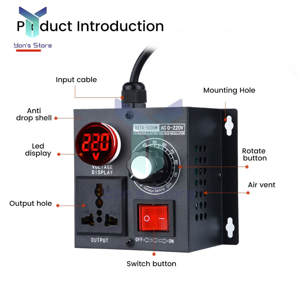 Régulateur de tension SCR AC 230V 4000W