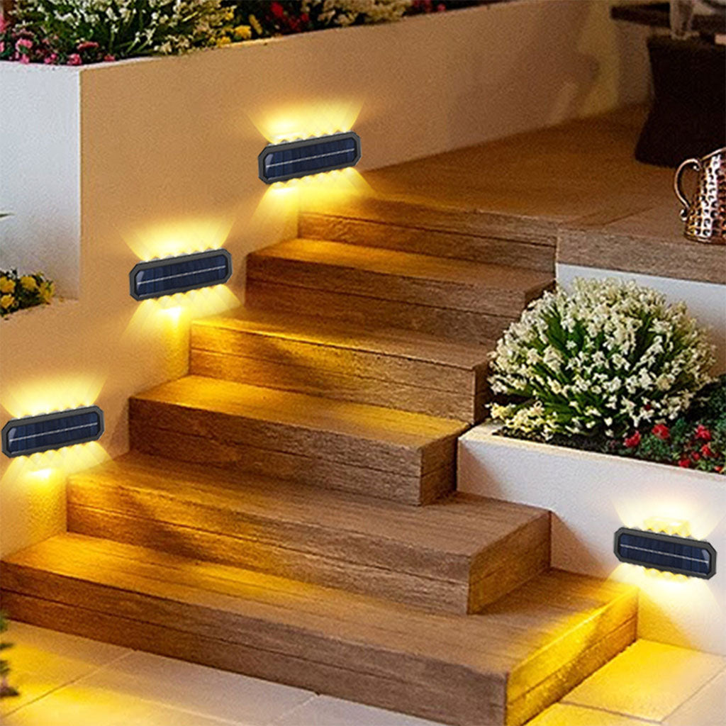 PACK X 2 Lampes Solaires Murales 8LED avec Détection de Mouvement Auto 2Pcs