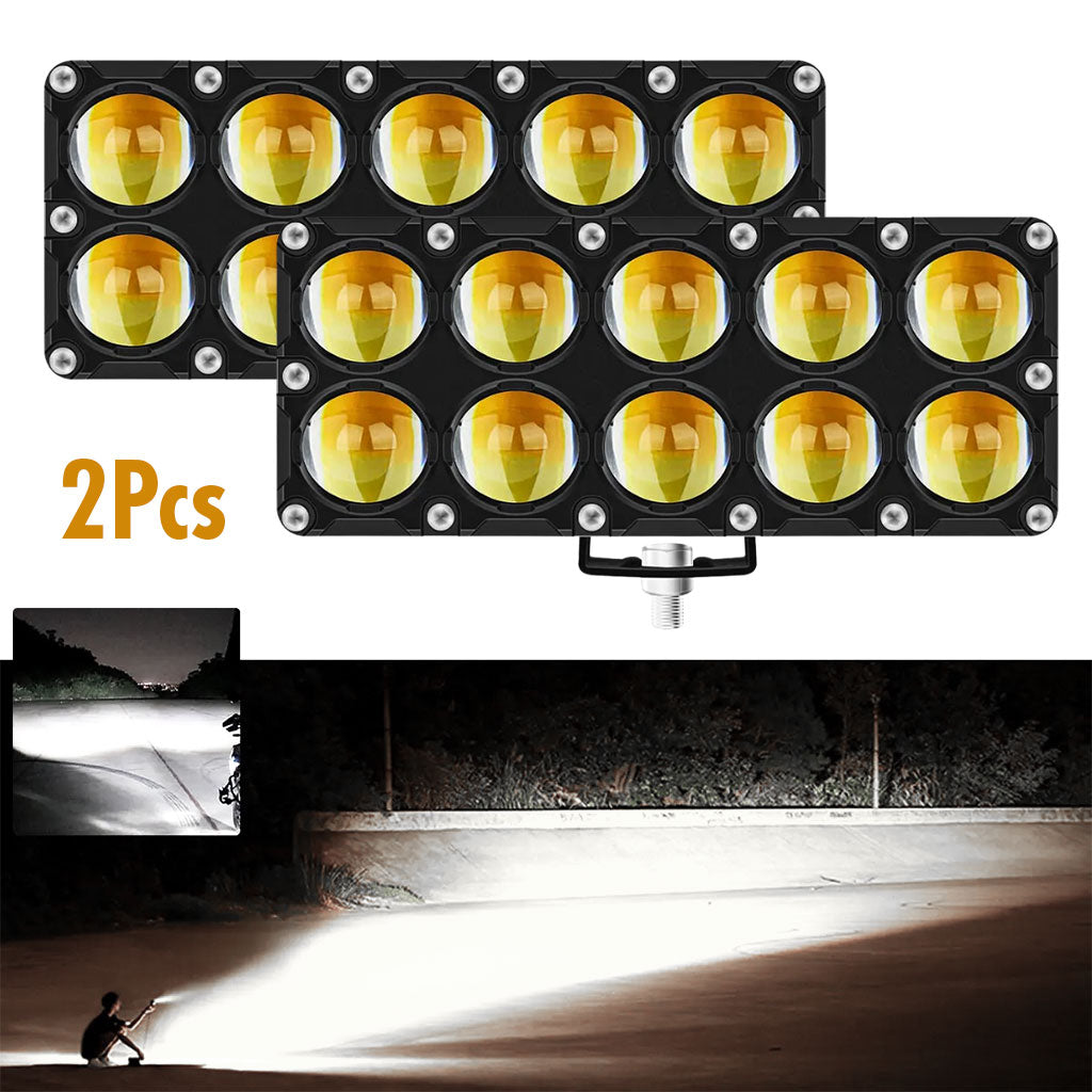Projecteurs et feux de brouillard 2pcs 6000K pour voitures et moto – مصابيح إنارة قوية للدرجات والسيارات