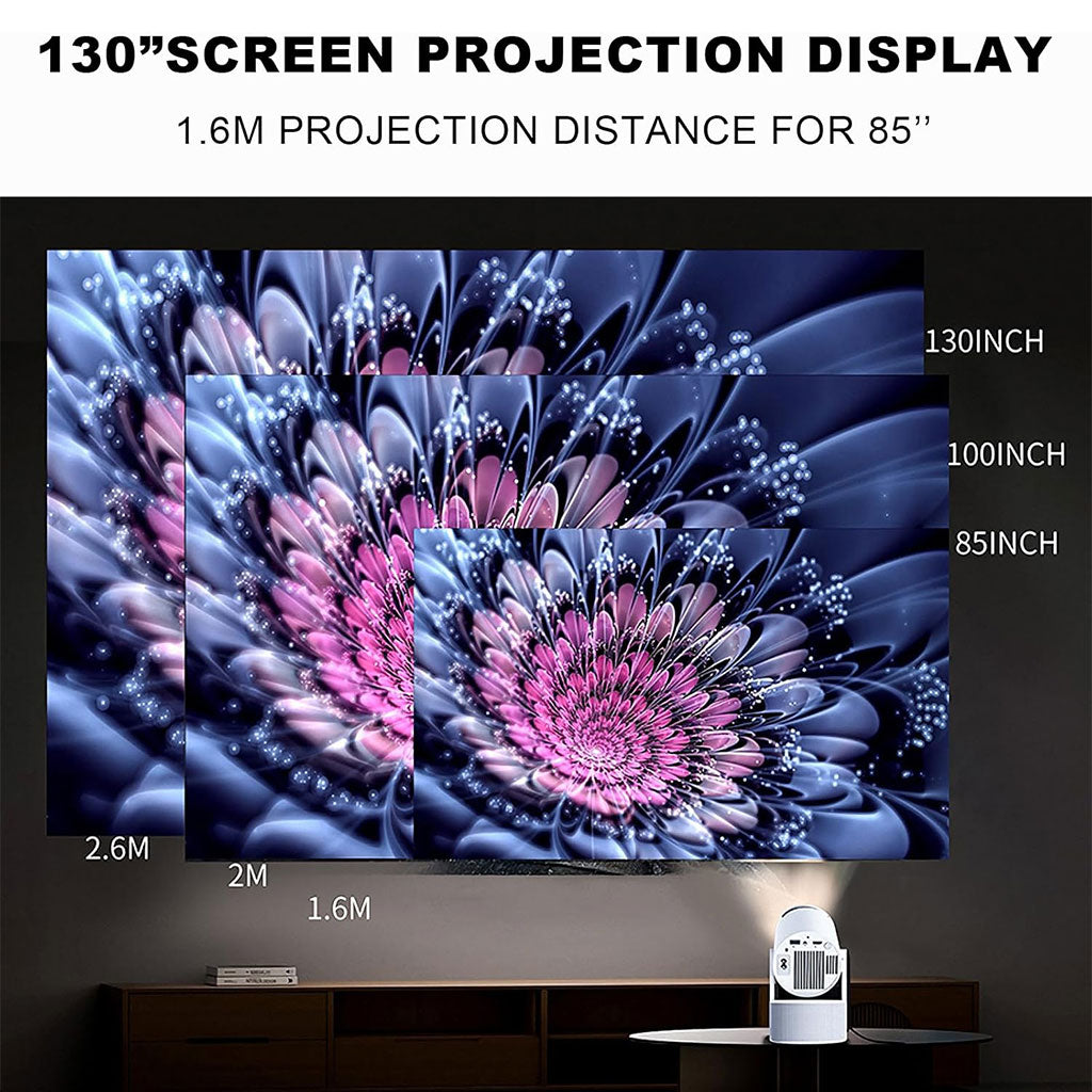 Mini Projector Karaoke Portable Support 4K 1080P YS-300 KTV – جهاز مديا ذكي للعرض على الحائط مع كاريوكي