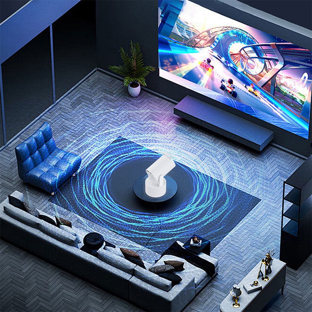 Mini Projector Karaoke Portable Support 4K 1080P YS-300 KTV – جهاز مديا ذكي للعرض على الحائط مع كاريوكي
