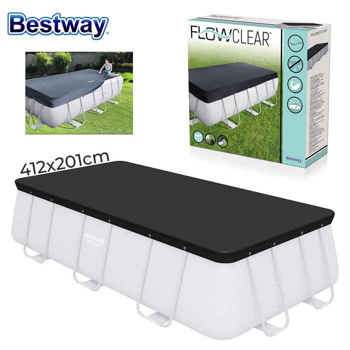 Bache Piscine Rectangulaire en Polypropylène 412x201cm Bestway 58232 – غطاء مسبح