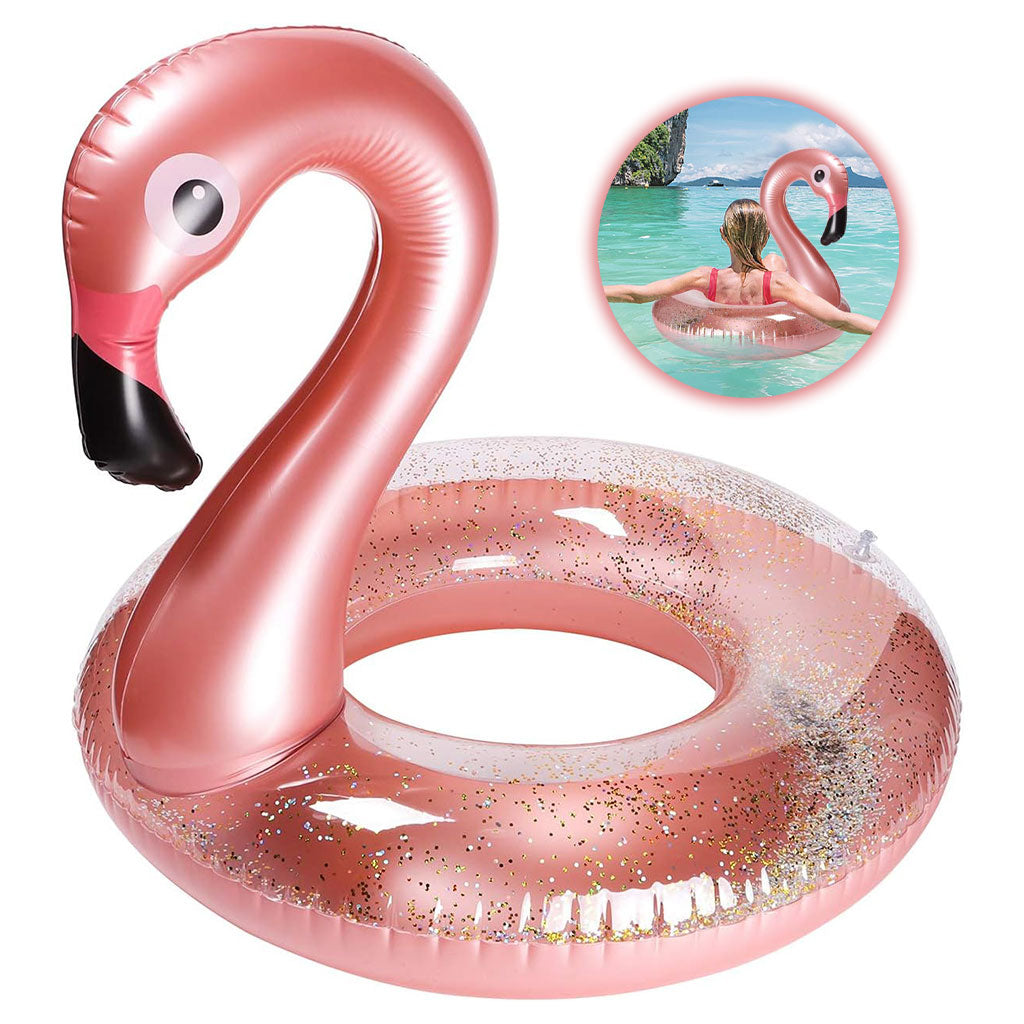 Bouée Gonflables en forme de Flamingo Rose -عوامة قابلة للنفخ فلامينجو