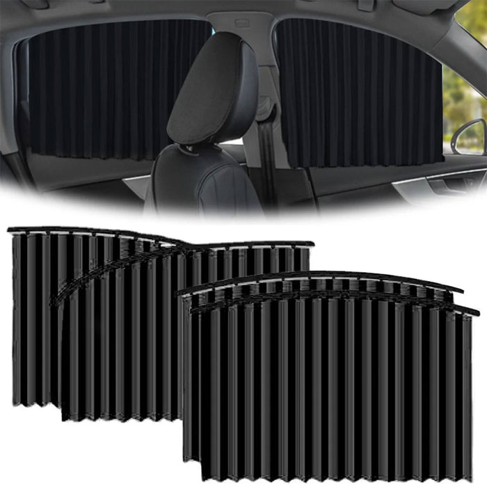 Rideaux Fenêtre de Voiture Accordéon Magnétiques 4Pcs - ستائر السيارات مغناطيسية