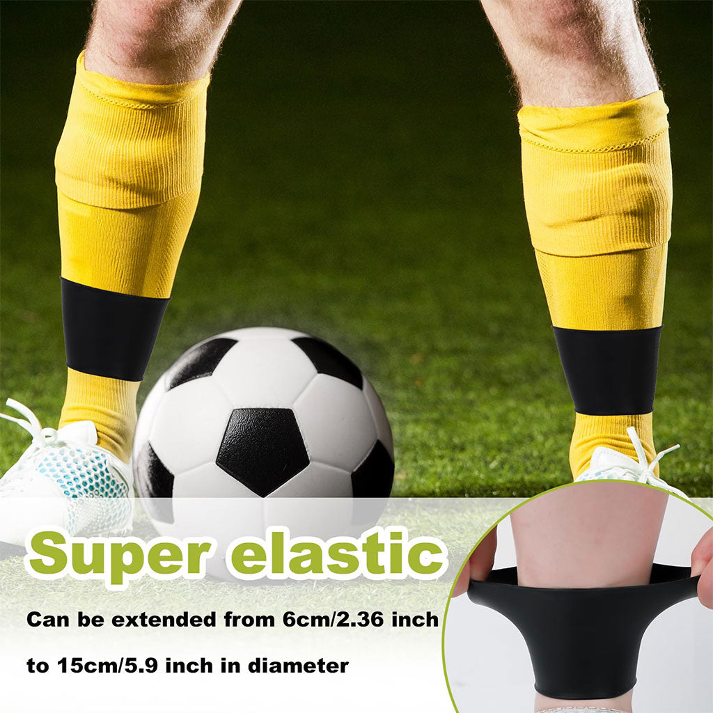Bandes de maintien pour jambières de football en silicone 2pcs