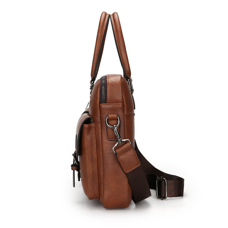 Cartable Homme en Simili Cuir Design Élégant Jeep Noir – حقيبة جلدية لون أسود