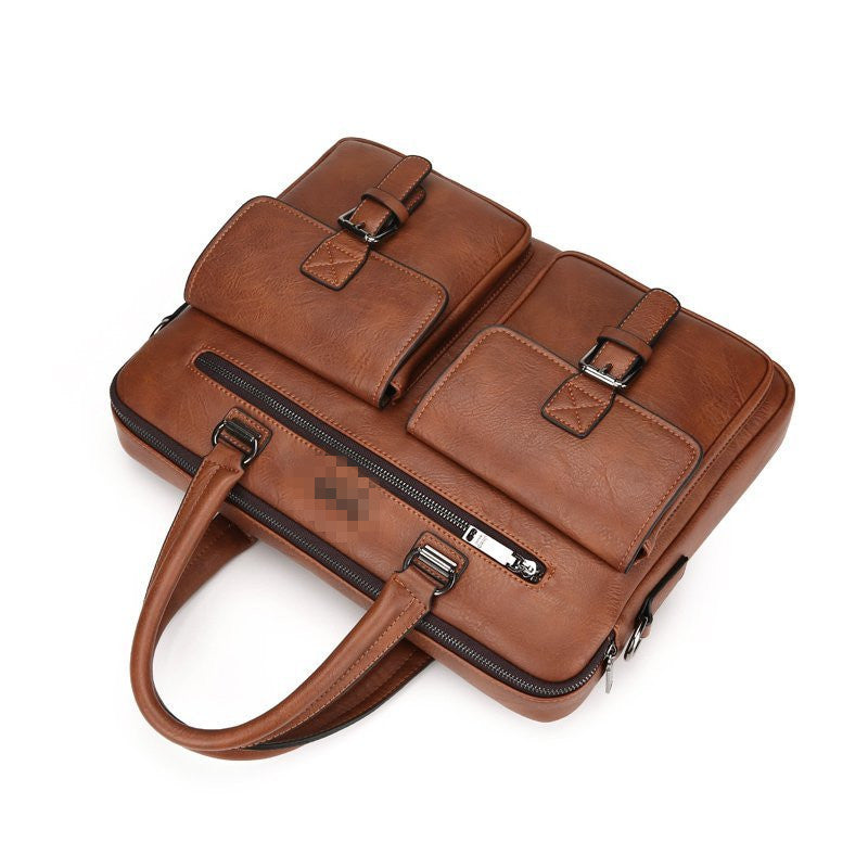 Cartable Homme en Simili Cuir Design Élégant Jeep Noir – حقيبة جلدية لون أسود
