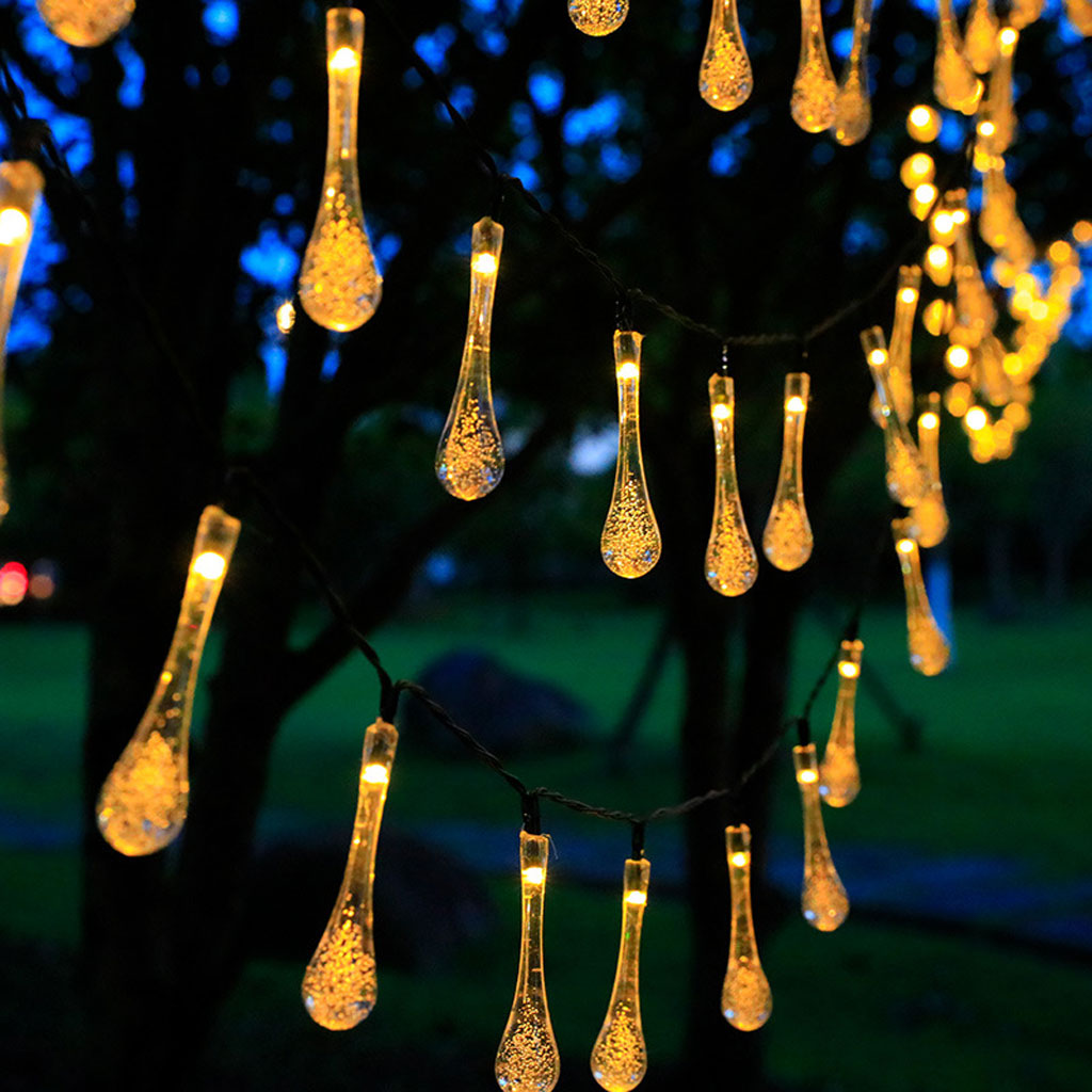 Guirlande lumineuse à 40 LED - 9 m - Branchement direct avec secteur étanche décoration idéale pour chambre (Ampoule)