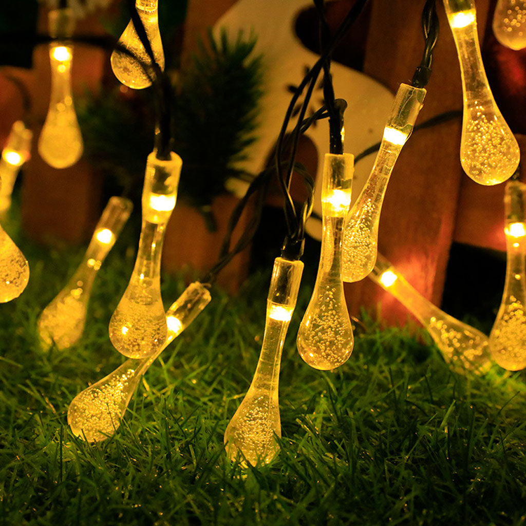 Guirlande lumineuse à 40 LED - 9 m - Branchement direct avec secteur étanche décoration idéale pour chambre (Ampoule)