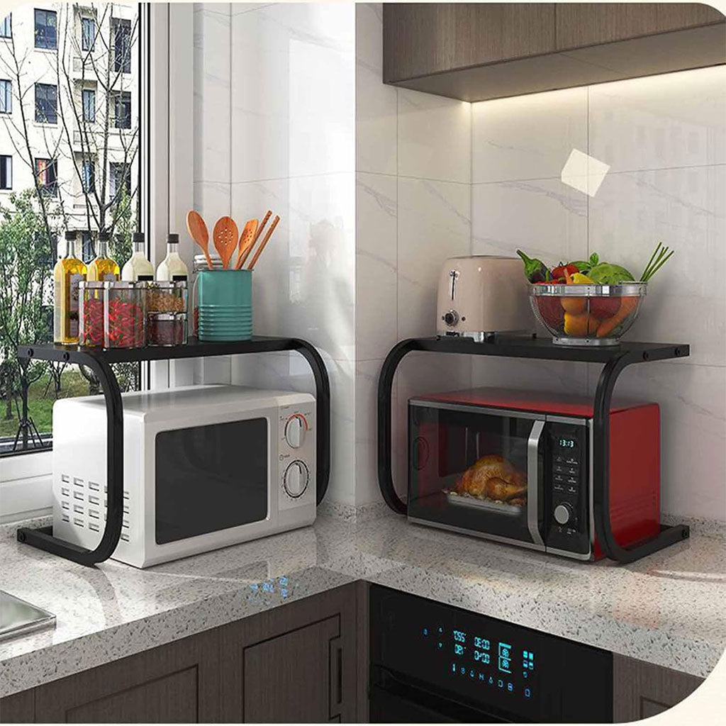 Support à four micro-ondes et porte épices en cuisine – حامل ميكروويف في المطبخ