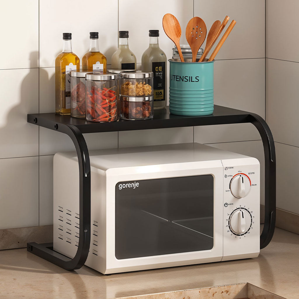 Support à four micro-ondes et porte épices en cuisine – حامل ميكروويف في المطبخ