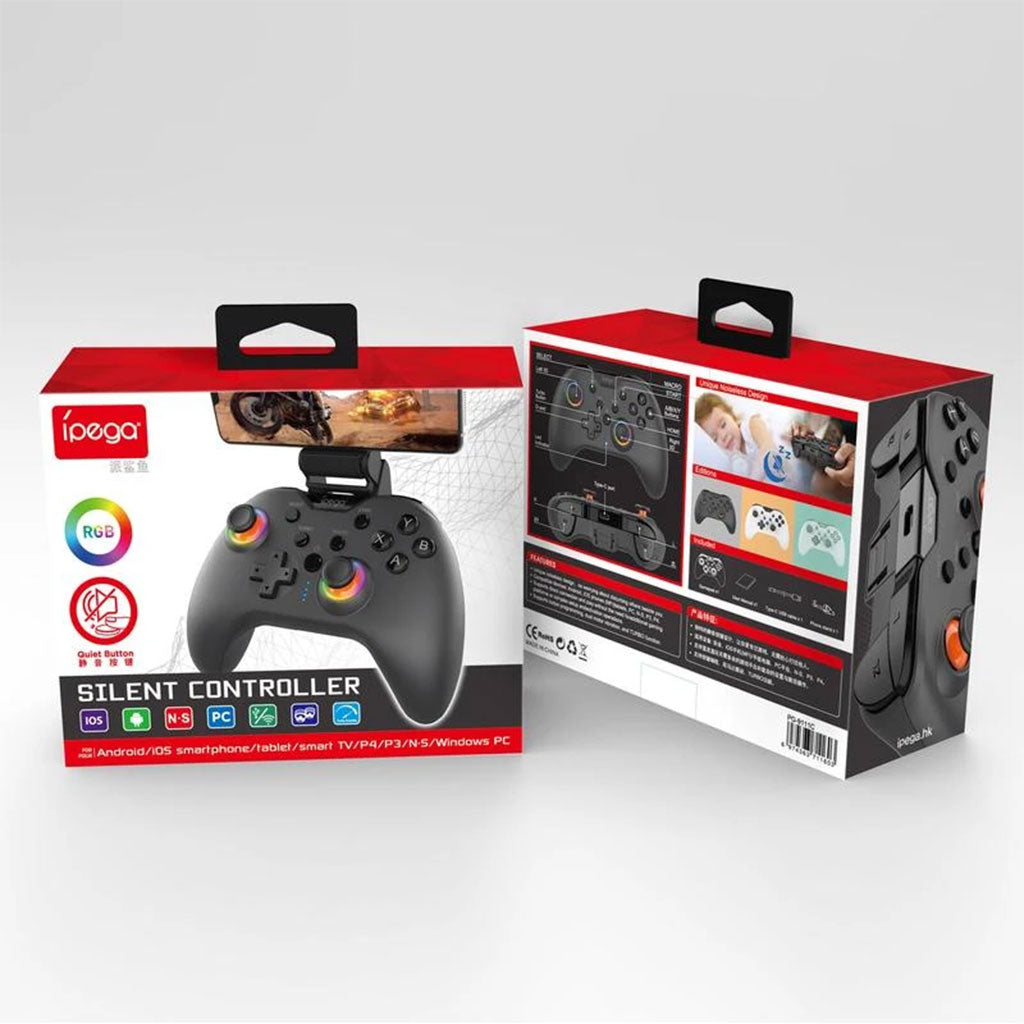 Manette de jeu sans fil IPEGA PG-9111 avec boutons silencieux double moteur de vibration - يد تحكم لاسلكية